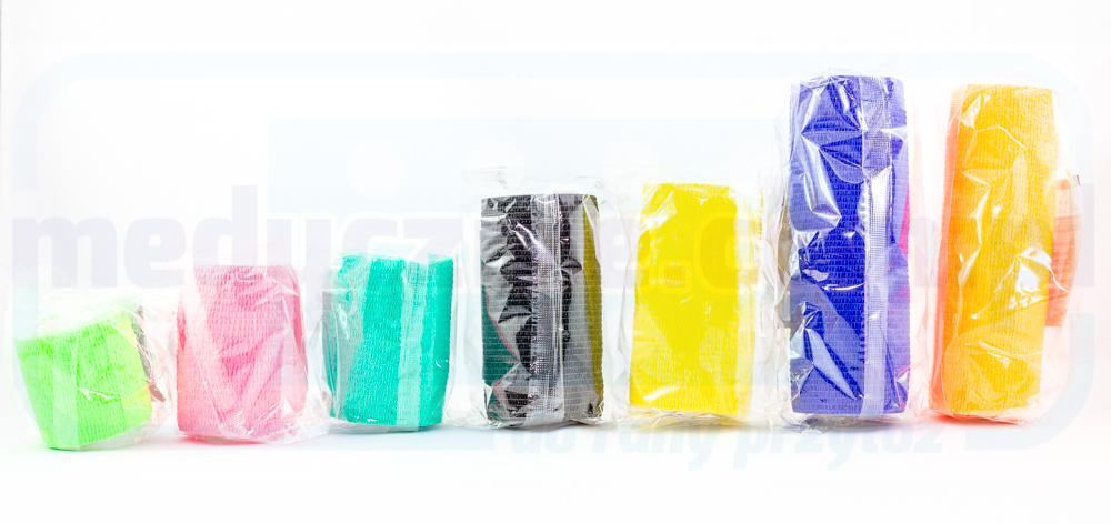 Benda coesiva 10 cm*4,5 m 1 pezzo elastica blu autoadesiva