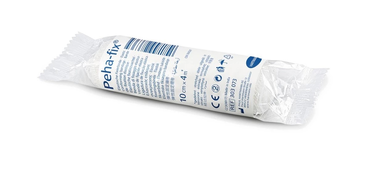 Peha-Fix 10 cm * 4 m 1 pezzo confezionato singolarmente, fascia semi-elastica