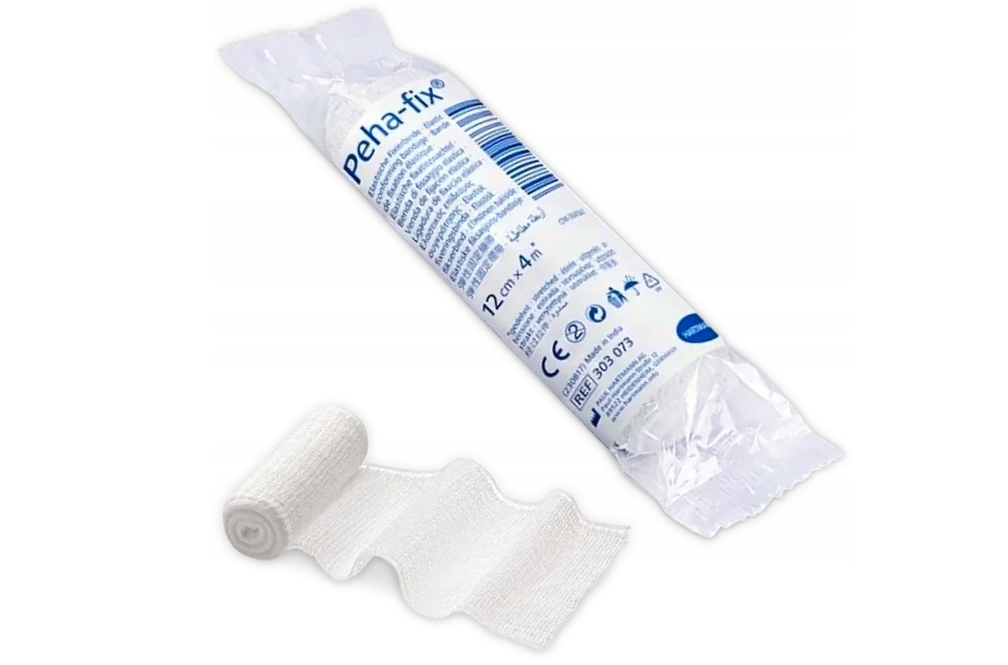 Peha-Fix 12 cm * 4 m 1 pezzo confezionato singolarmente, fascia semielastica