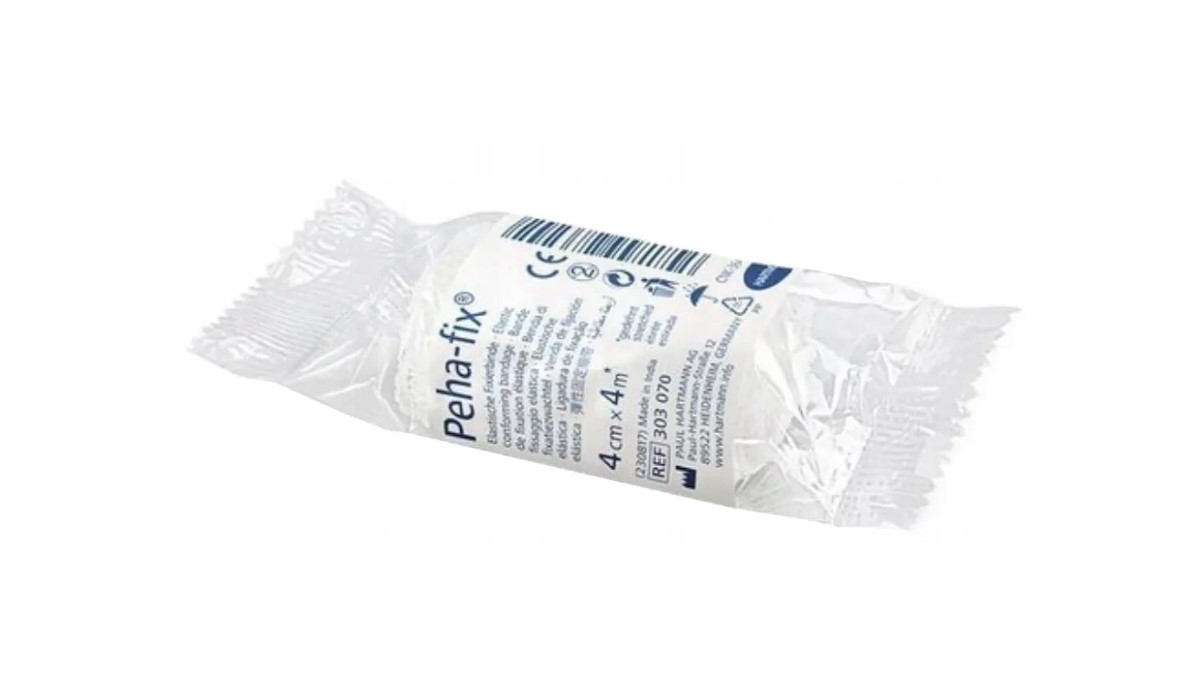 Peha-Fix 4 cm * 4 m 1 pezzo confezionato singolarmente, fascia semi-elastica
