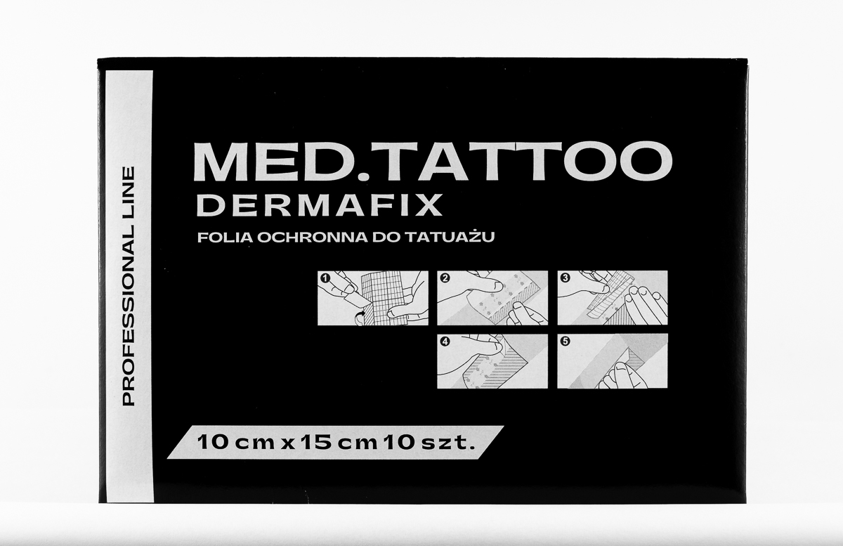 MED.TATTOO DERMAFIX 10cm* 15cm 10pz pellicola protettiva per tatuaggi