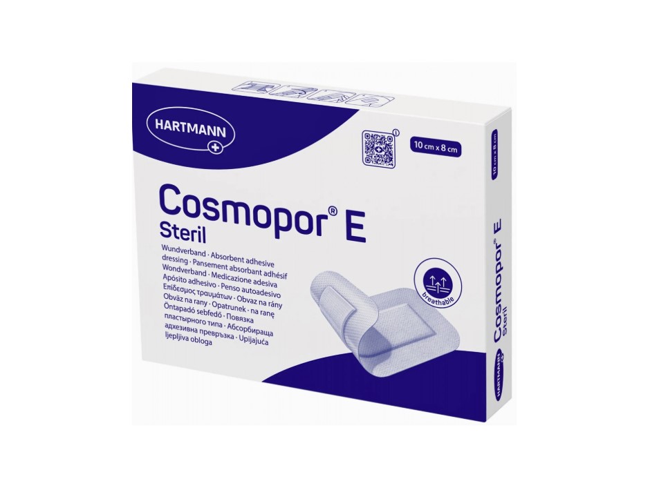 Medicazione con tampone assorbente COSMOPOR E 10* 8cm 25 pz.