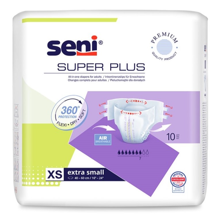 Pannolini Super Seni Plus per adulti EXTRA SMALL 10 pz.