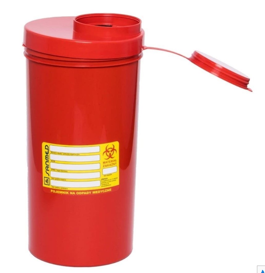 Contenitore per rifiuti medici 3,5L rotondo 1pc
