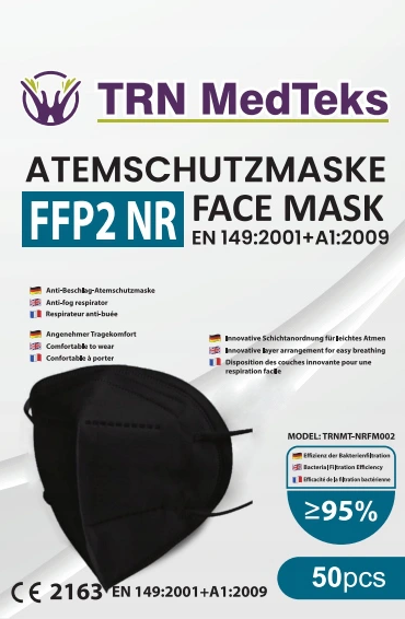 Semimaschera FFP2 nero 10pz