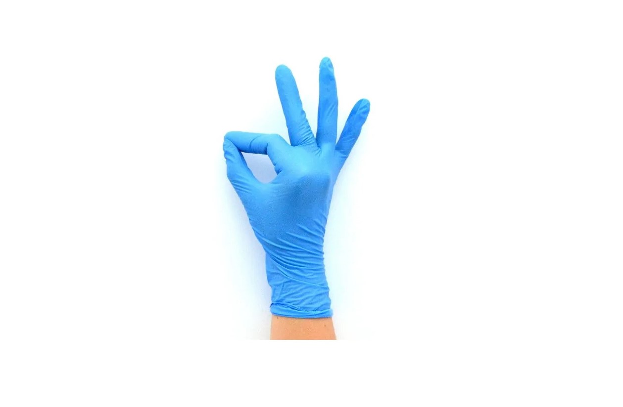 Blu L 100 pezzi di guanti in nitrile senza polvere EasyCare