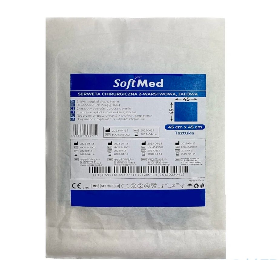 Telo sterile SoftMed 45x45 cm a 2 strati 1 pz.