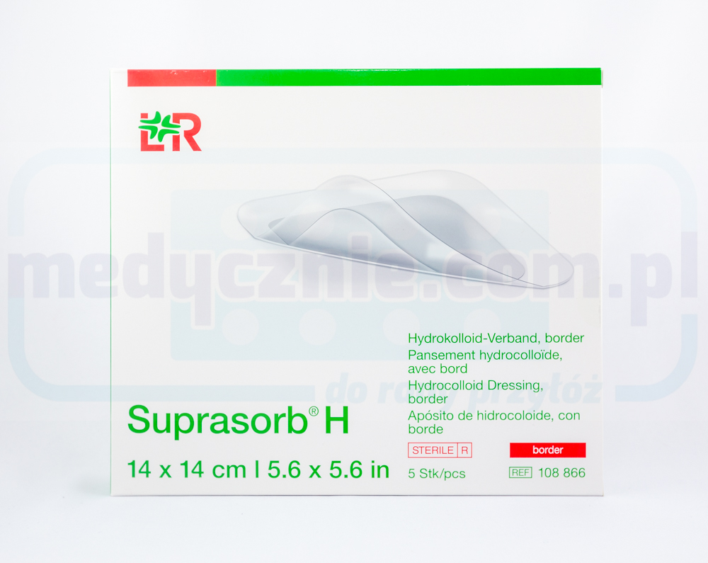 Suprasorb H Medicazione idrocolloide autoadesiva con bordo 14*14cm 1pc