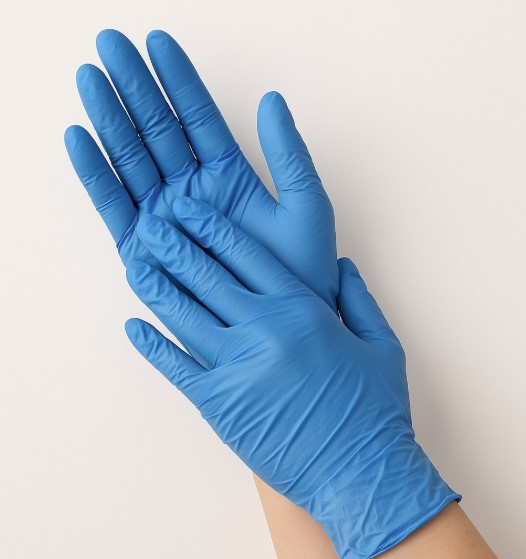 Guanto SD in nitrile senza polvere blu L 100 pz.