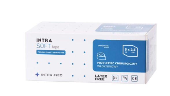 Gesso ipoallergenico in tessuto non tessuto 2,5cm*5m 1pc Intra Soft
