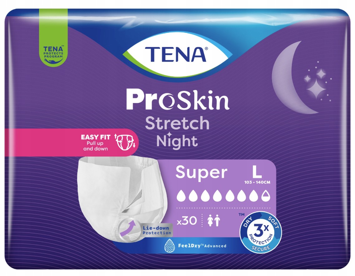 Pannolini TENA Stretch ProSkin Super Night L 30 pezzi
