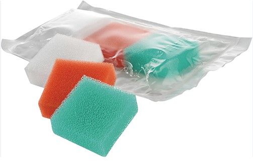 Ligasano verde, arancione, bianco sterile 5 x 5 x 2 cm 3 pezzi spugna per la pulizia delle ferite