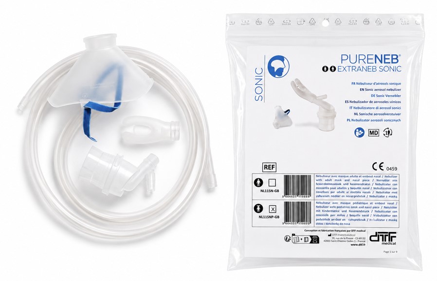 Kit di nebulizzazione per inalatore AEROSONIC+ NL11SNP-GB per bambini