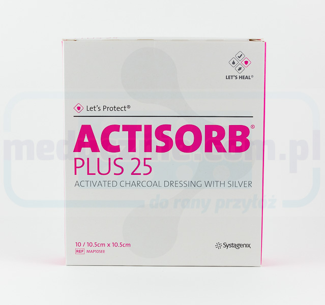 Actisorb Plus 10,5* 10,5 cm 1pc per ferite infette