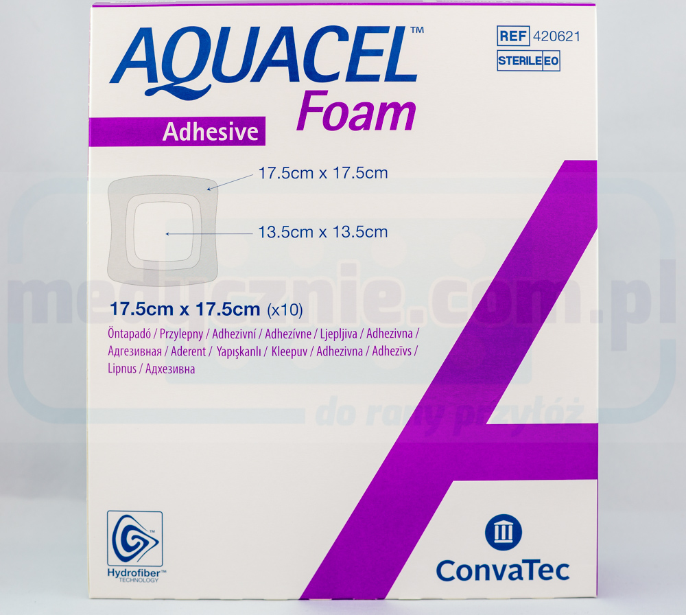 Aquacel Schiuma Adesiva 17.5*17.5cm medicazione in schiuma multistrato 1pc