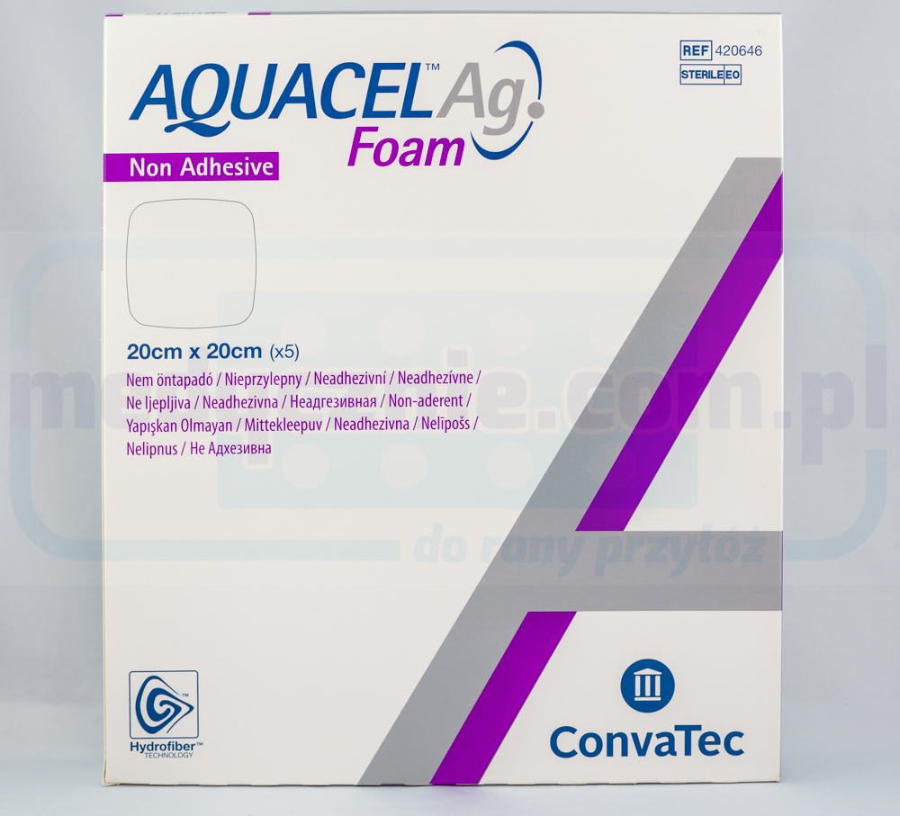 Aquacel Foam Ag Non Adesivo 20*20cm medicazione in schiuma multistrato 1pc