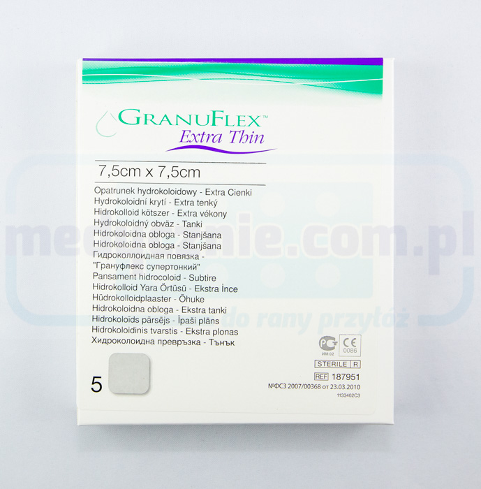 Medicazione idrocolloidale Granuflex Extra Thin 7,5*7,5 cm 1 pz.