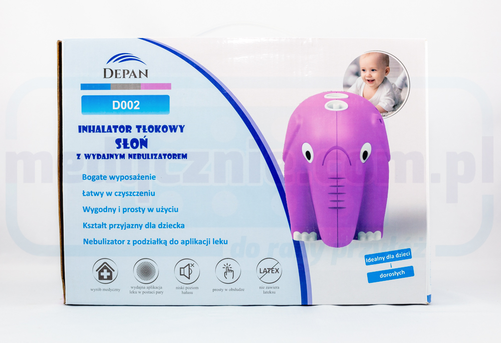Inalatore a pistone "elefante" per bambini