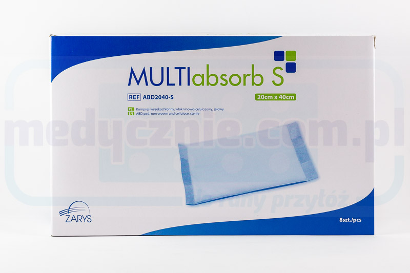 MULTIabsorb S 20cm x 40cm 1pc altamente assorbente; compressa di cellulosa non tessuta, sterile
