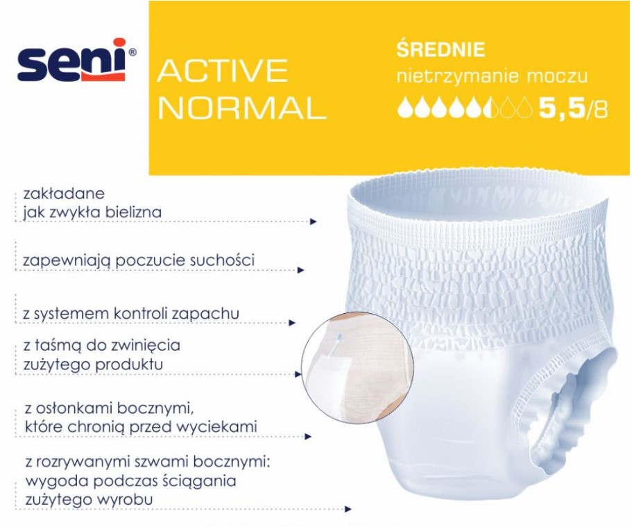 SENI ACTIVE NORMAL MEDIUM slip assorbenti 30 pz. - immagine 4