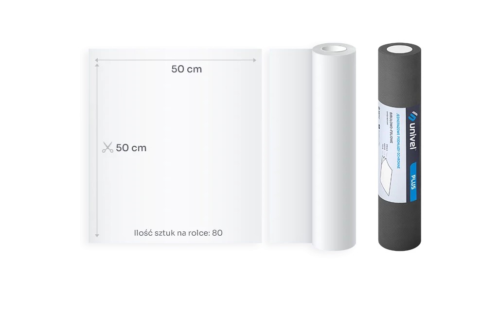 UNIVEL PLUS sottofondo 2x carta velina 1x pellicola 50cm x 50m Nero